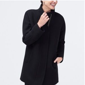 Black J. Crew Wool Blend Cocoon City Coat